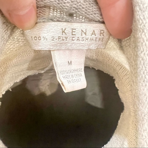 Kenar 100% 2 Ply Cashmere Open Front Waterfall Cardigan Soft Gray sz M Luxury - Picture 4 of 9